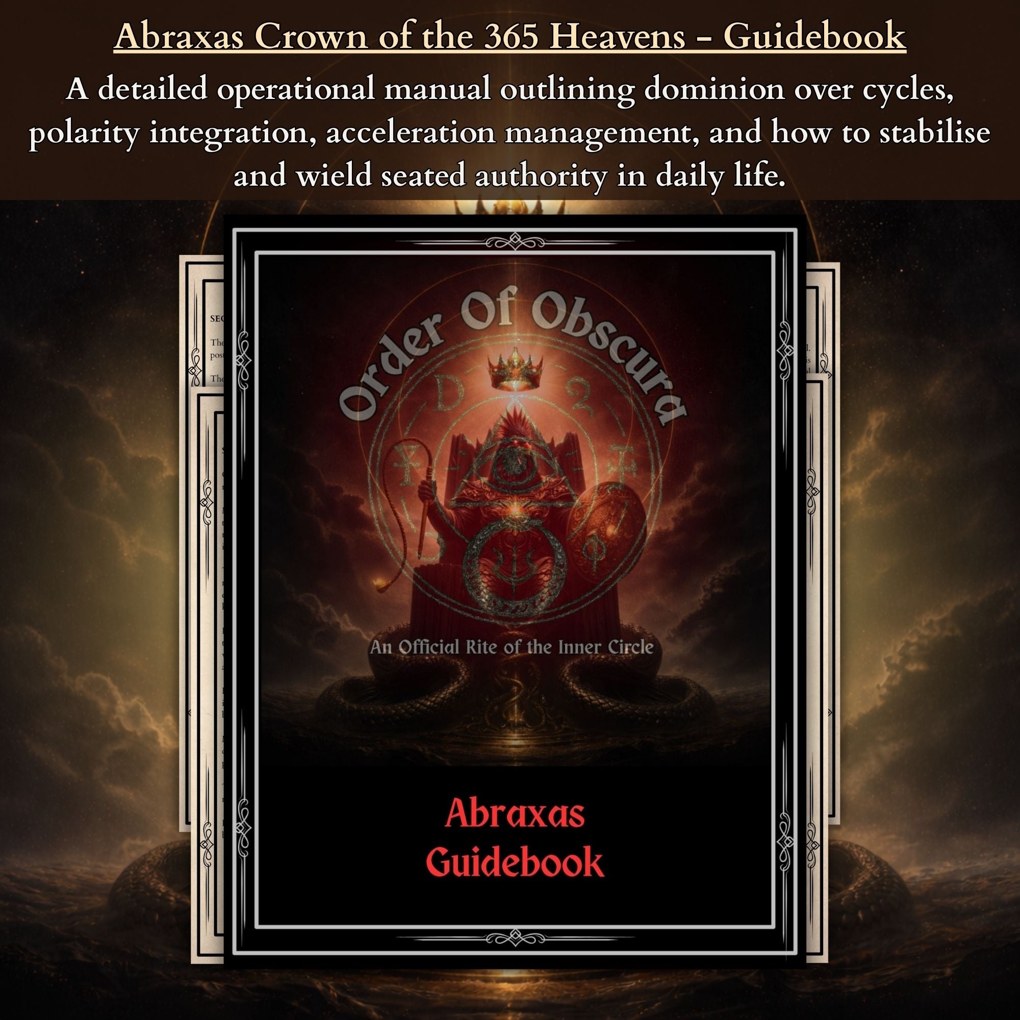 Abraxas Demon Attunement and Distance Attunement for occult authority, Abraxas sigil work, demonology, spirit binding, and sovereign acceleration.
