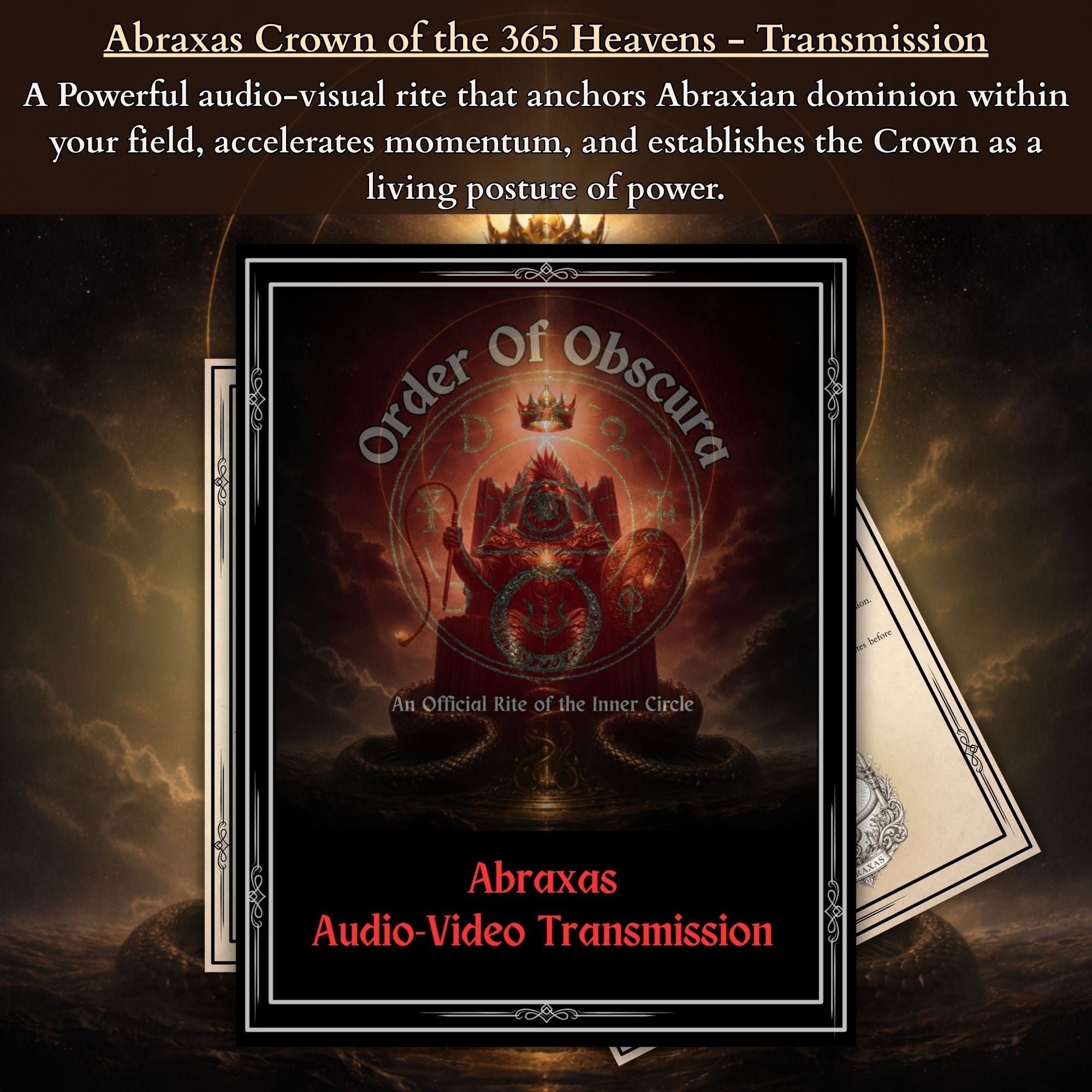 Abraxas demon ritual for power, timing, authority, Demon Binding, spirit merging, Left Hand Path practice, and Crown-level occult current work.
