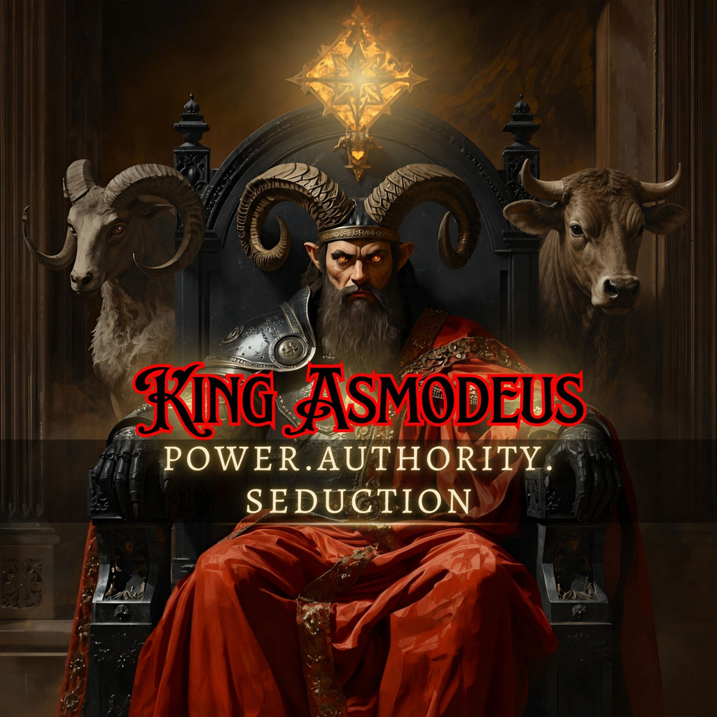 Asmodeus Demon Attunement for seduction, power, authority, King Asmodeus ritual work, Goetic Magick, and distance attunement through The Order of Obscura.