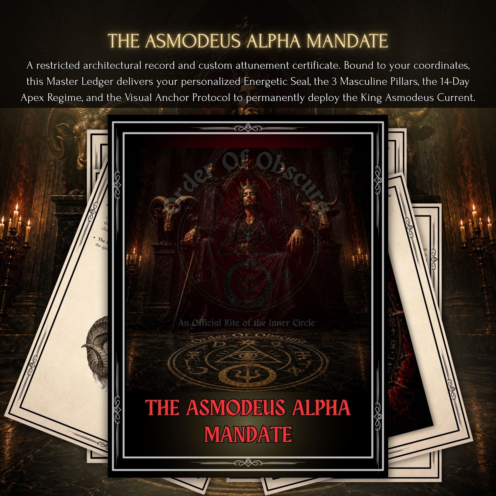 King Asmodeus Ritual inspired by the Ars Goetia for Alpha Male authority, Left Hand Path occult work, Demon Ritual practice, and severe masculine confidence.