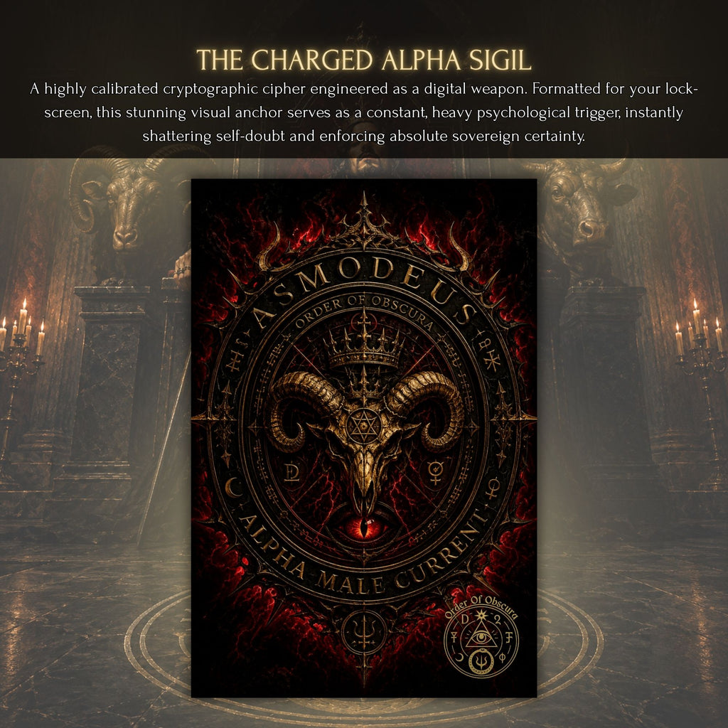 Asmodeus Sigil for Demon Attunement, Alpha Male current installation, confidence spell work, Spirit Merging, and deeper Asmodeus ritual alignment.