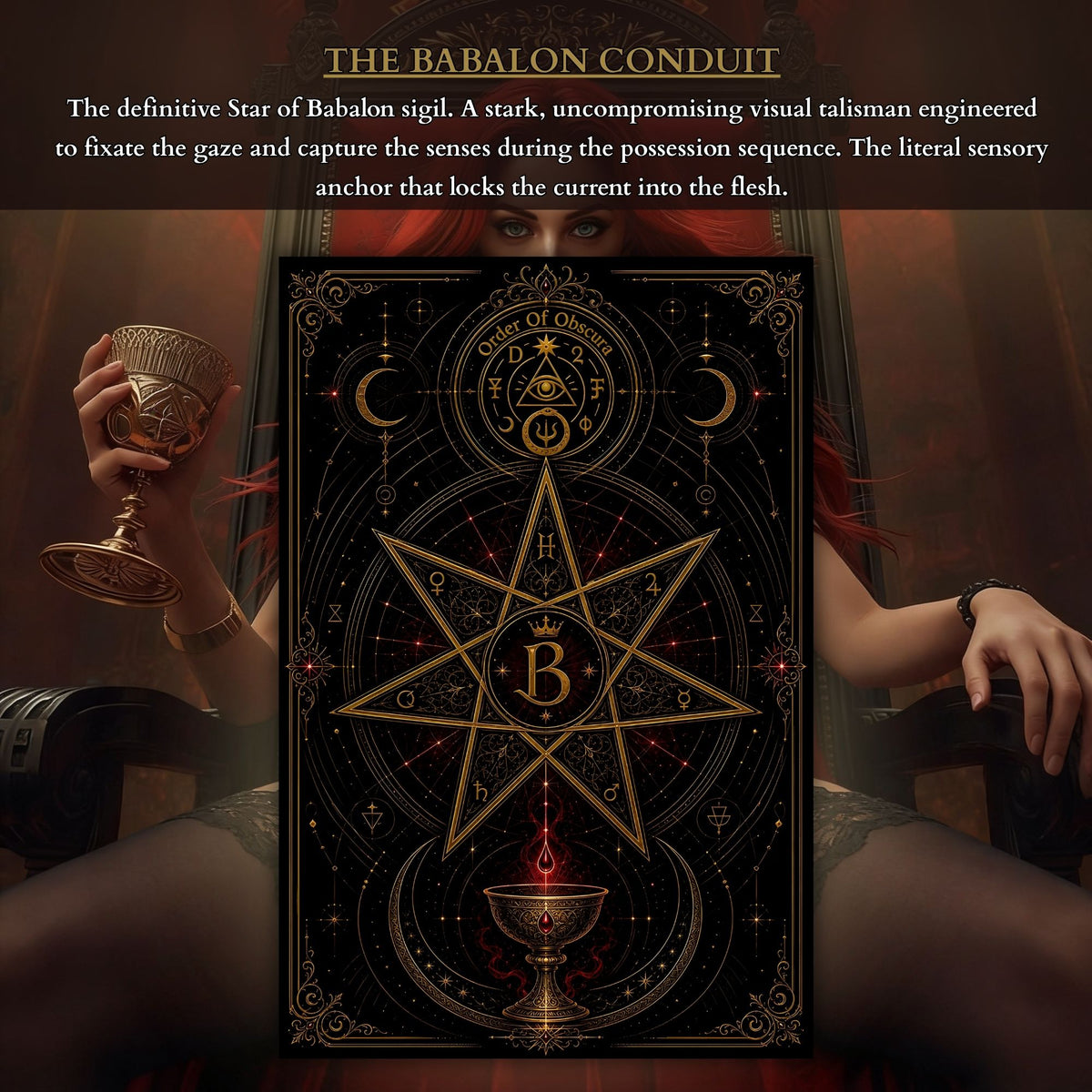 The star of Babalon ritual sigil for ceremonial work and devotional practice.