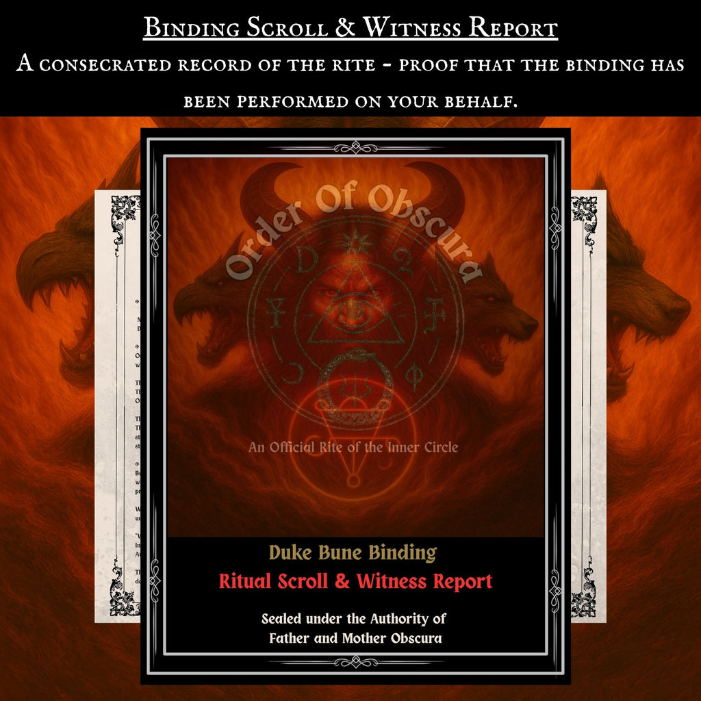 Duke Bune occult ritual inspired by the Ars Goetia for money, wealth attraction, financial power, demonology, and Left Hand Path current work.