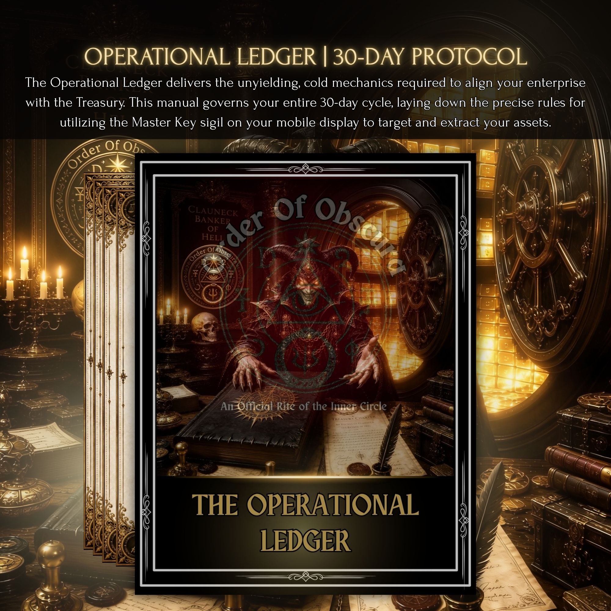 Order of Obscura demon pact service for wealth magick, financial command, money attraction and Clauneck current work.