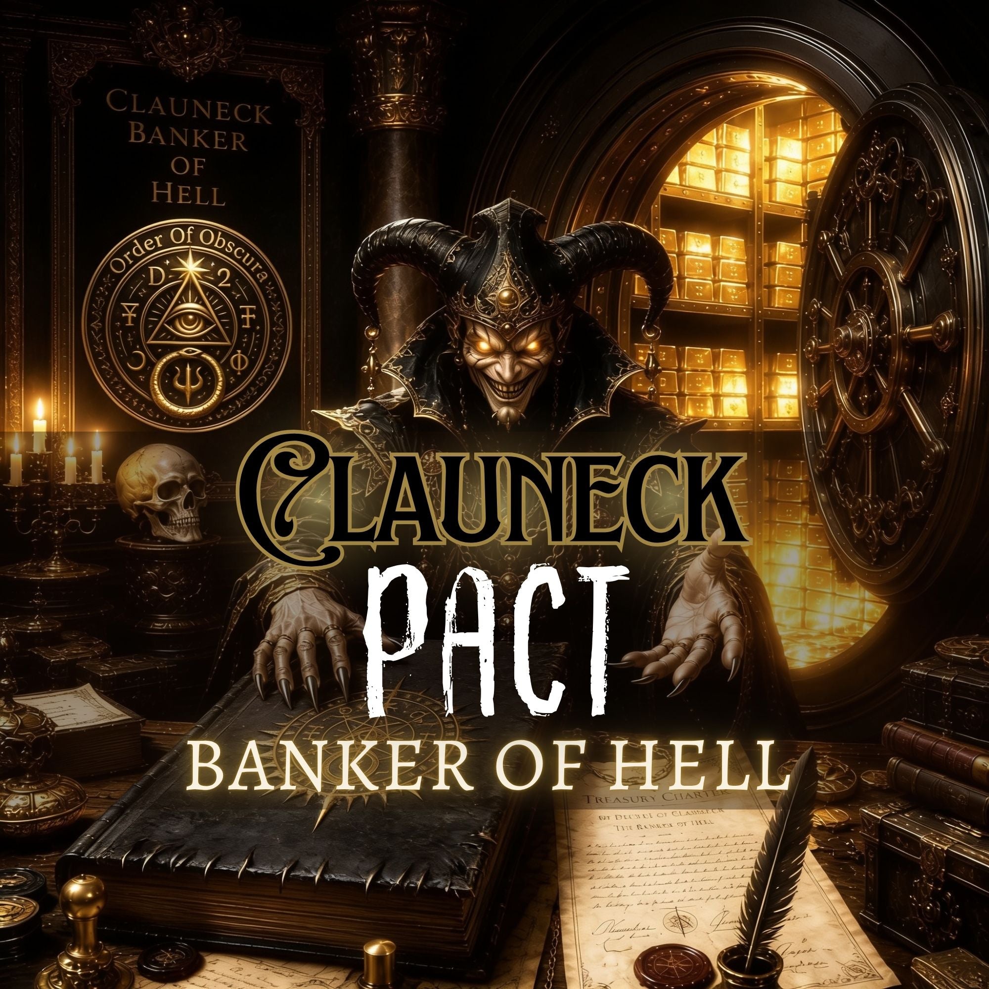 Clauneck Demon Pact for wealth, financial dominion, money power and prosperity-focused occult work by The Order of Obscura.