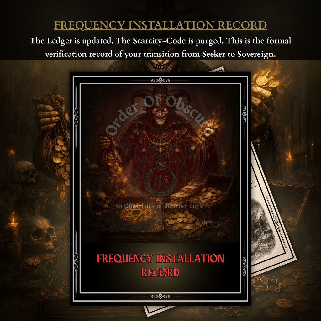 Order of Obscura demon attunement service for wealth attraction, money energy, financial opportunity and Occult ritual current work.