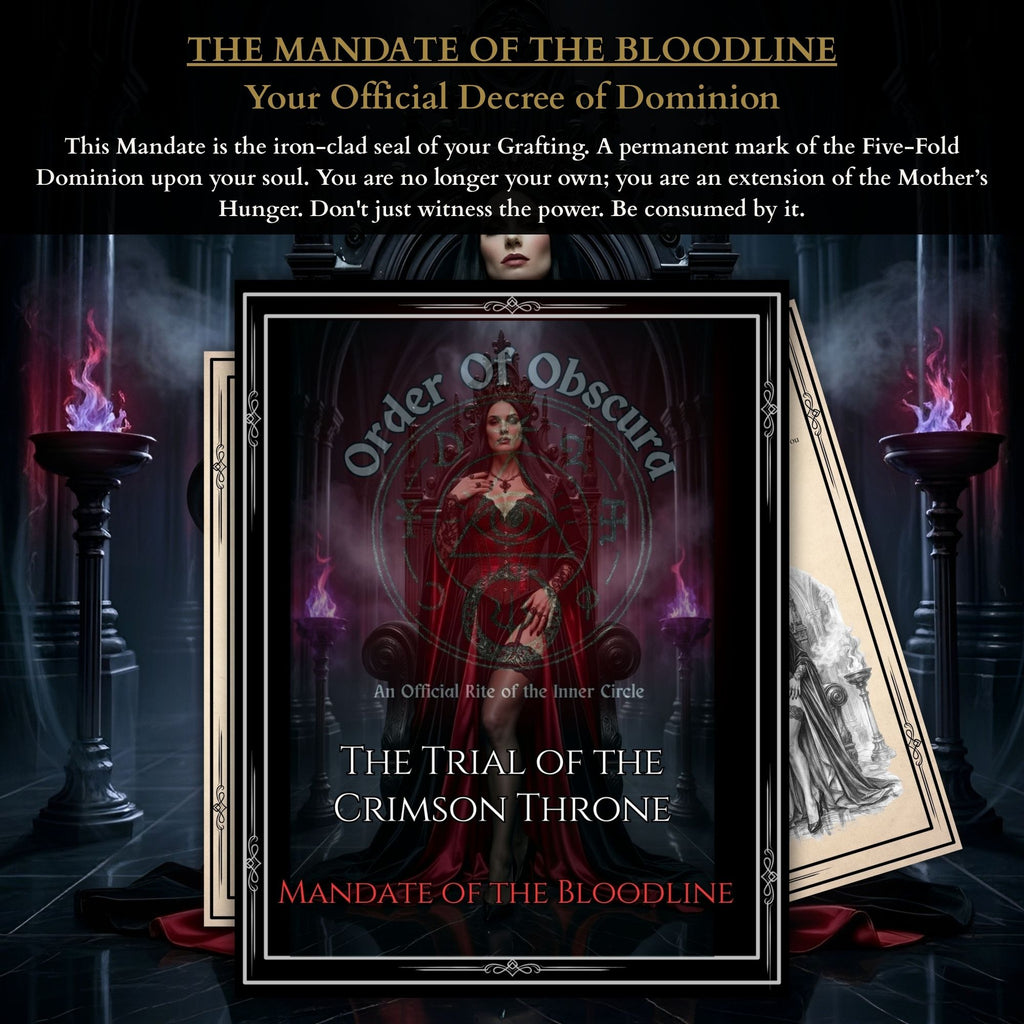 Order of Obscura demon initiation and advanced spirit merging protocol within the house current.