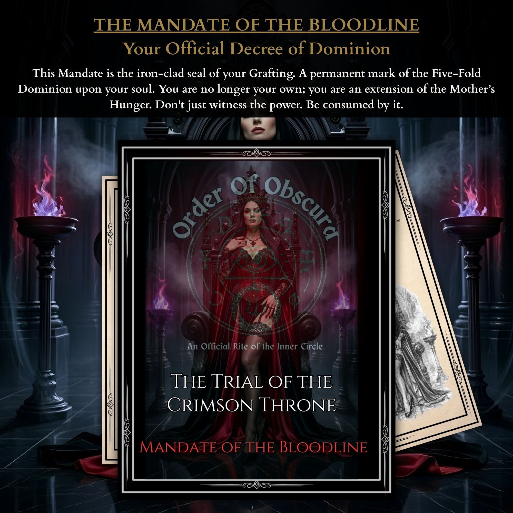 Order of Obscura demon initiation and advanced spirit merging protocol within the house current.