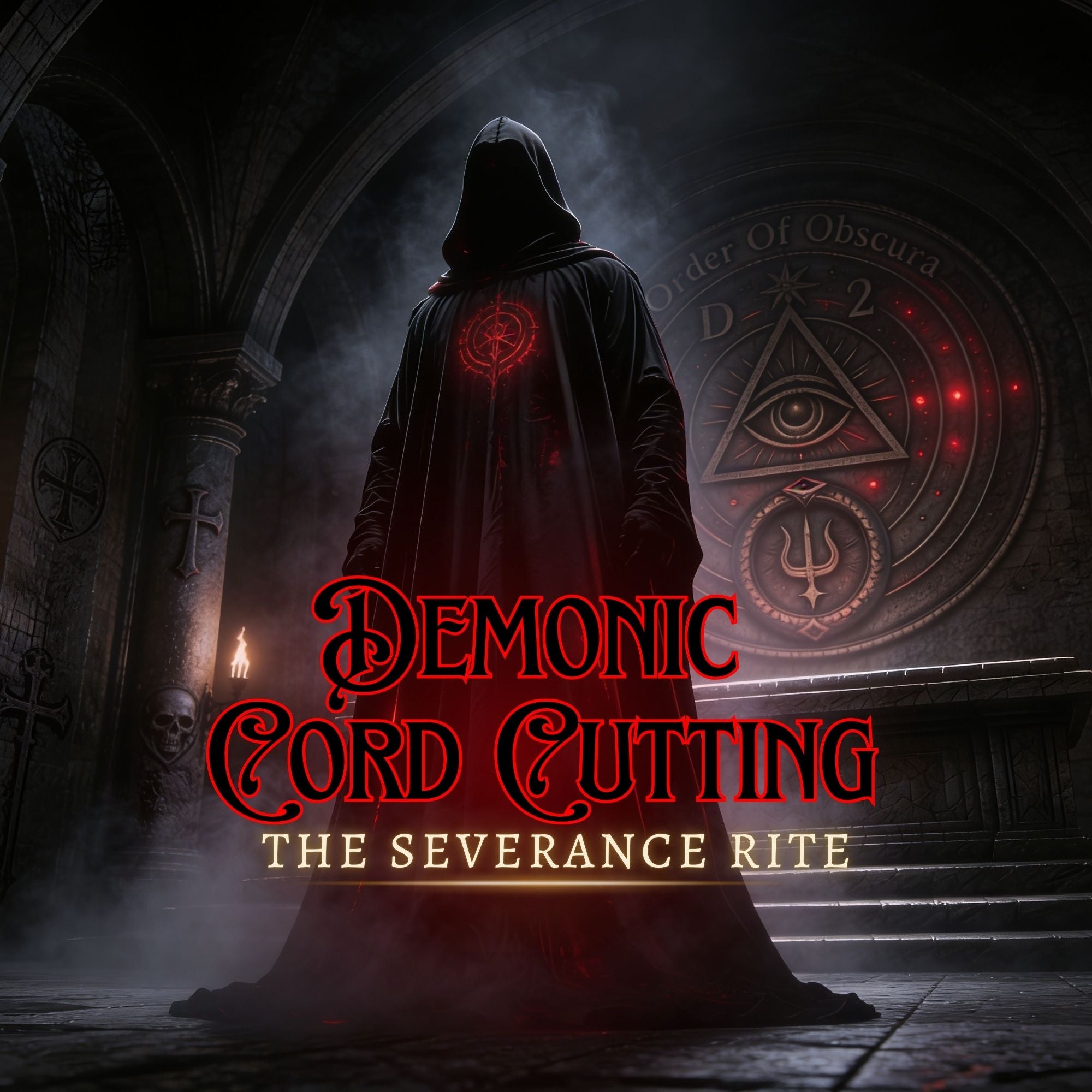 Cord cutting ritual and demonic unbinding spell performed by the Order of Obscura to sever toxic ties and remove cures and hex.