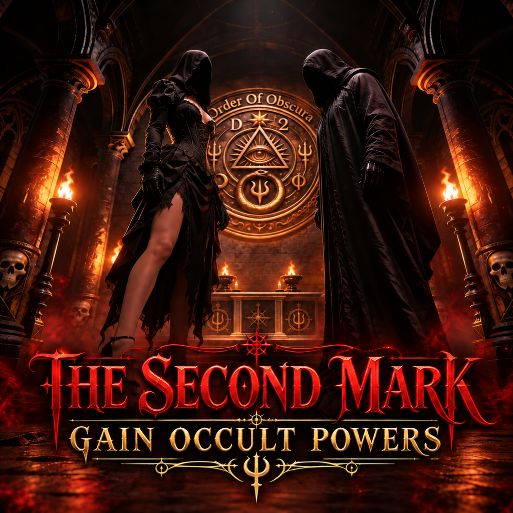 The Second Mark occult power demon ritual by Order of Obscura with ritual dominion, ancestral blue flame current and advanced magical practice.
