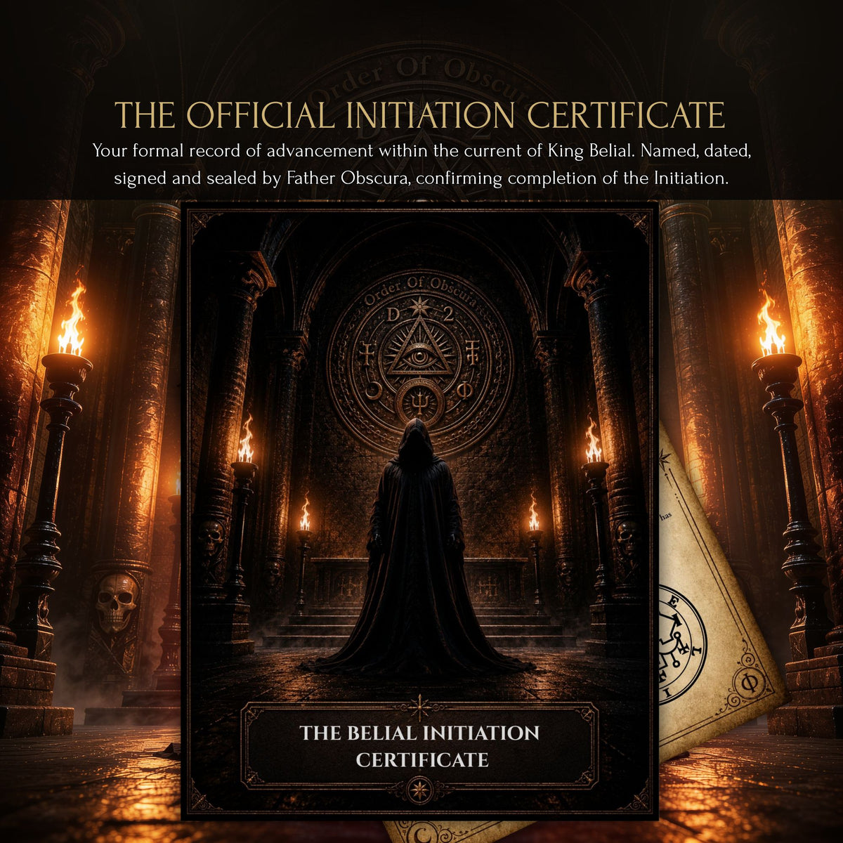 King Belial initiation certificate