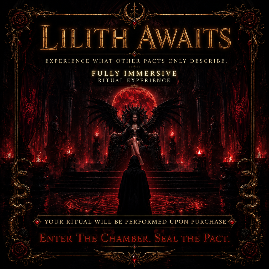 Lilith Spell and Demon Attunement pathwork for dark feminine magnetism, demonology, Left Hand Path ritual work, spirit merging, and sovereign desire.
