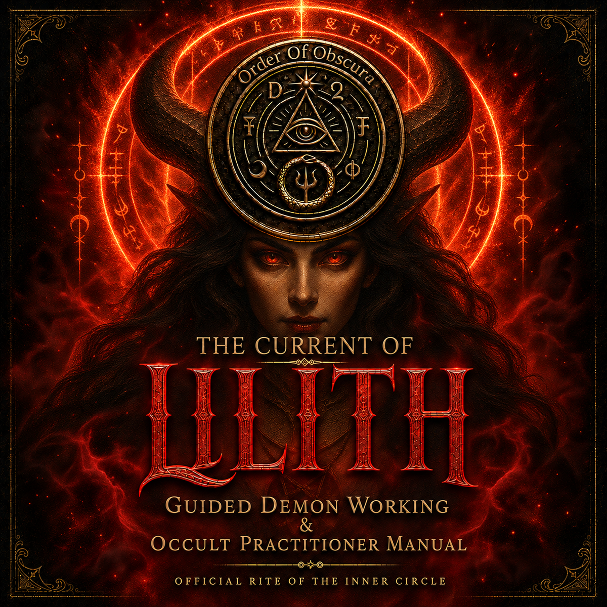 Lilith Demon Ritual complete grimoire system with sigil, altar seal and occult ceremonial materials