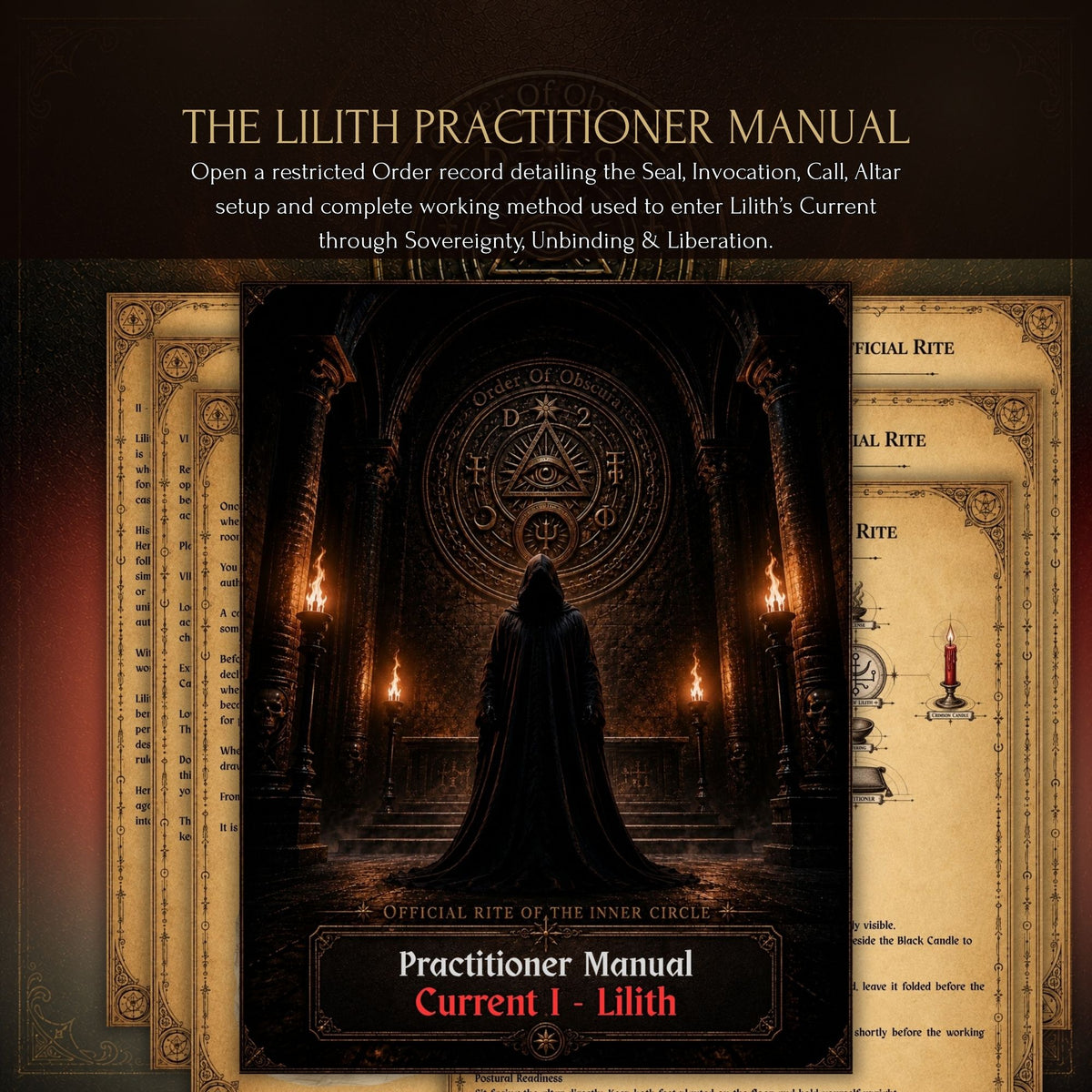 Lilith sigil and altar seal artwork for demonology, occult ritual, ceremonial practice and Lilith Current work
