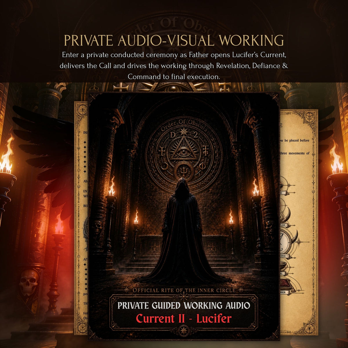 Lucifer Demon Ritual audio visual working with Father Obscura for Revelation, Defiance and Command