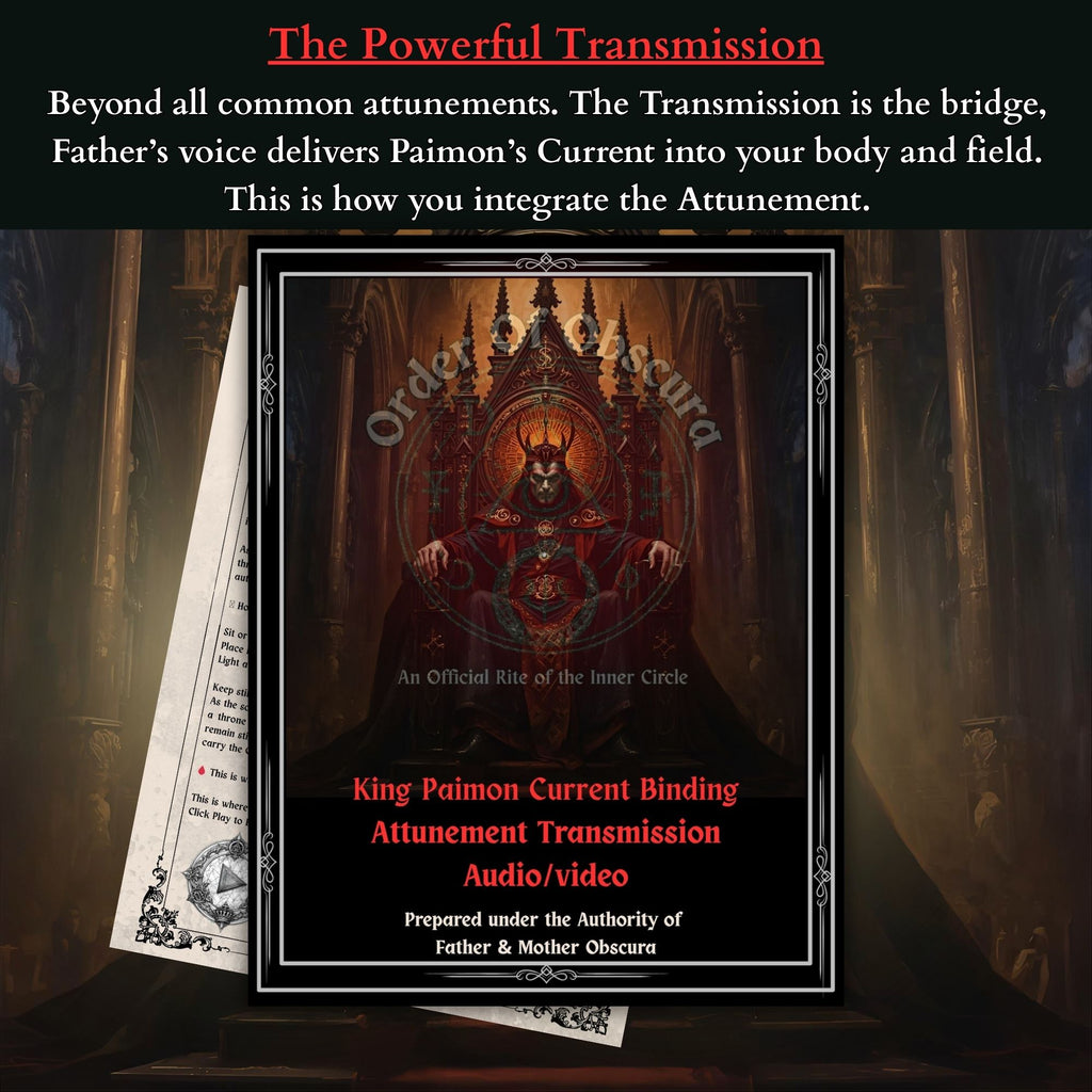 Left Hand Path demonic attunement alignment sigil and occult ritual transmission materials.