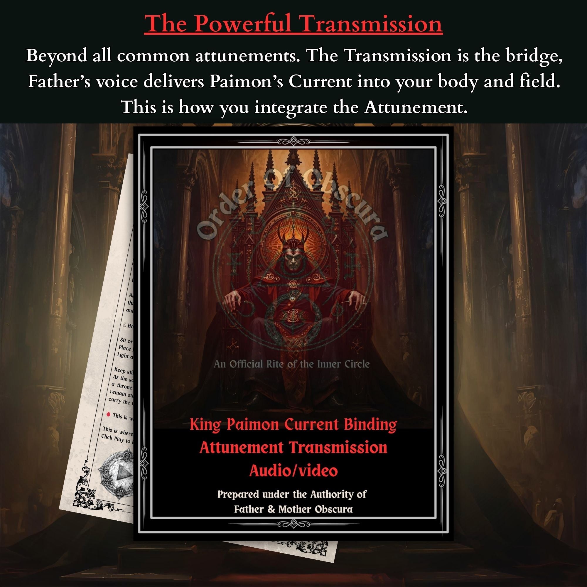 Left Hand Path demonic attunement alignment sigil and occult ritual transmission materials.
