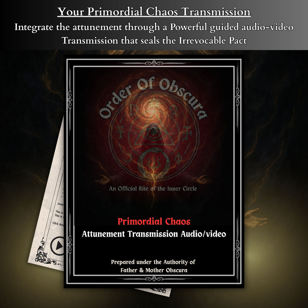 Ceremonial occult ritual scroll with elite Left Hand Path decree and witness seal.