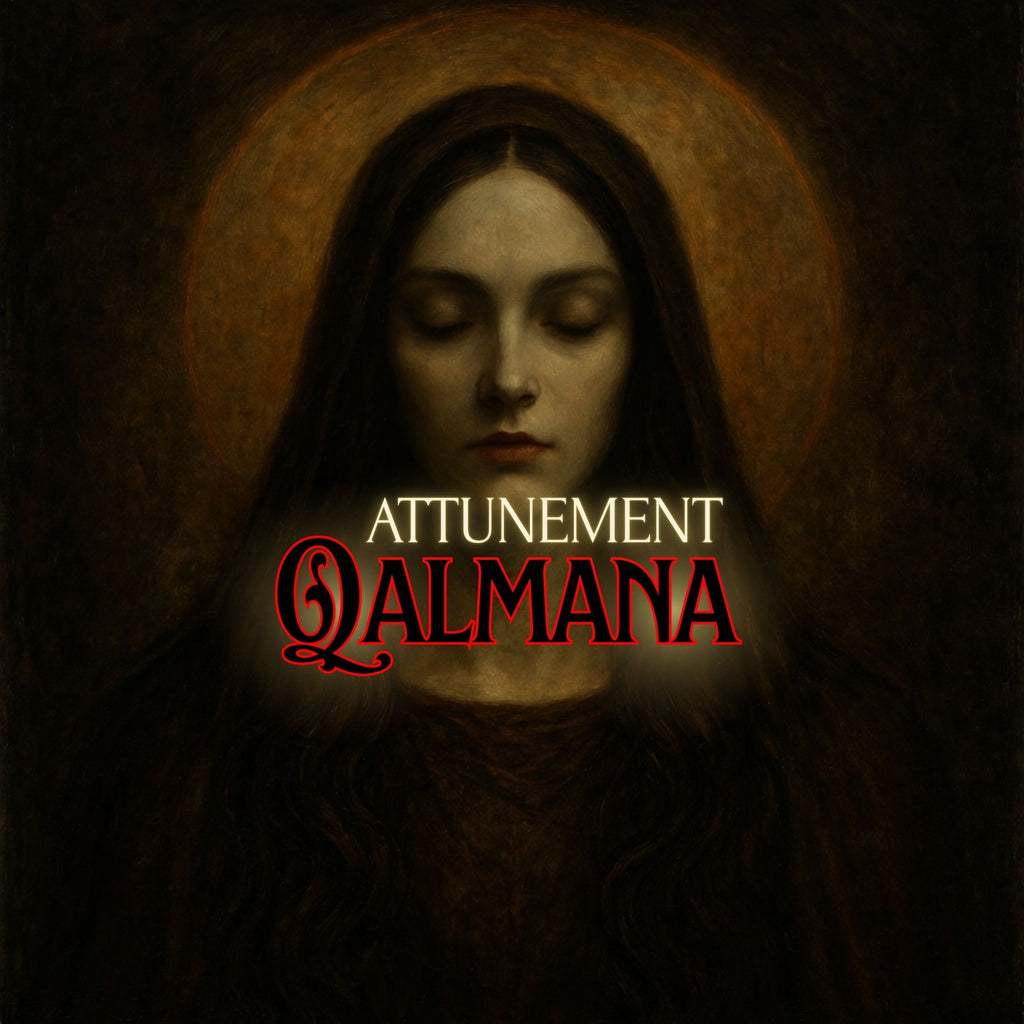 Qalmana Demon Attunement for dark feminine command, authority, influence, sovereign speech, and Left Hand Path occult ritual work.
