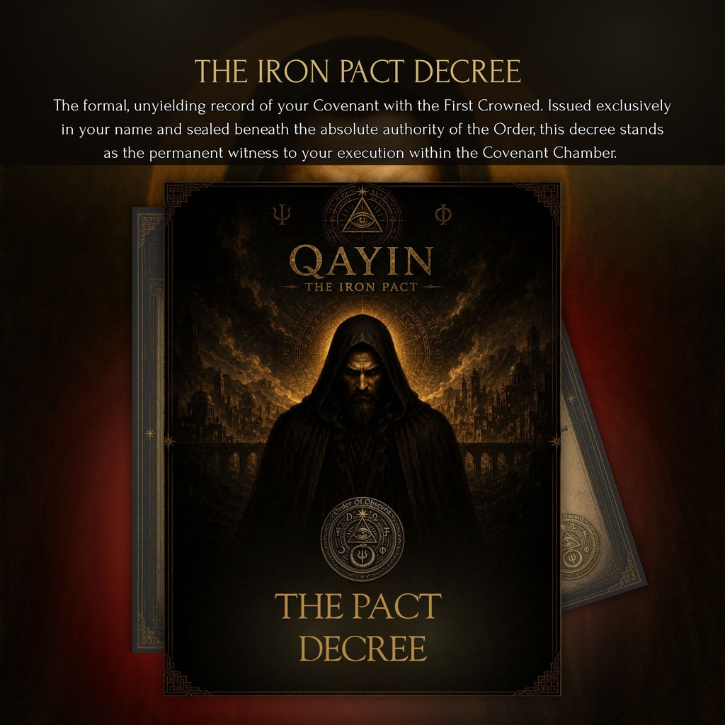 Order of Obscura demon ritual for Qayin current work, demon pacts, demonic attunement, protection and sovereign authority.
