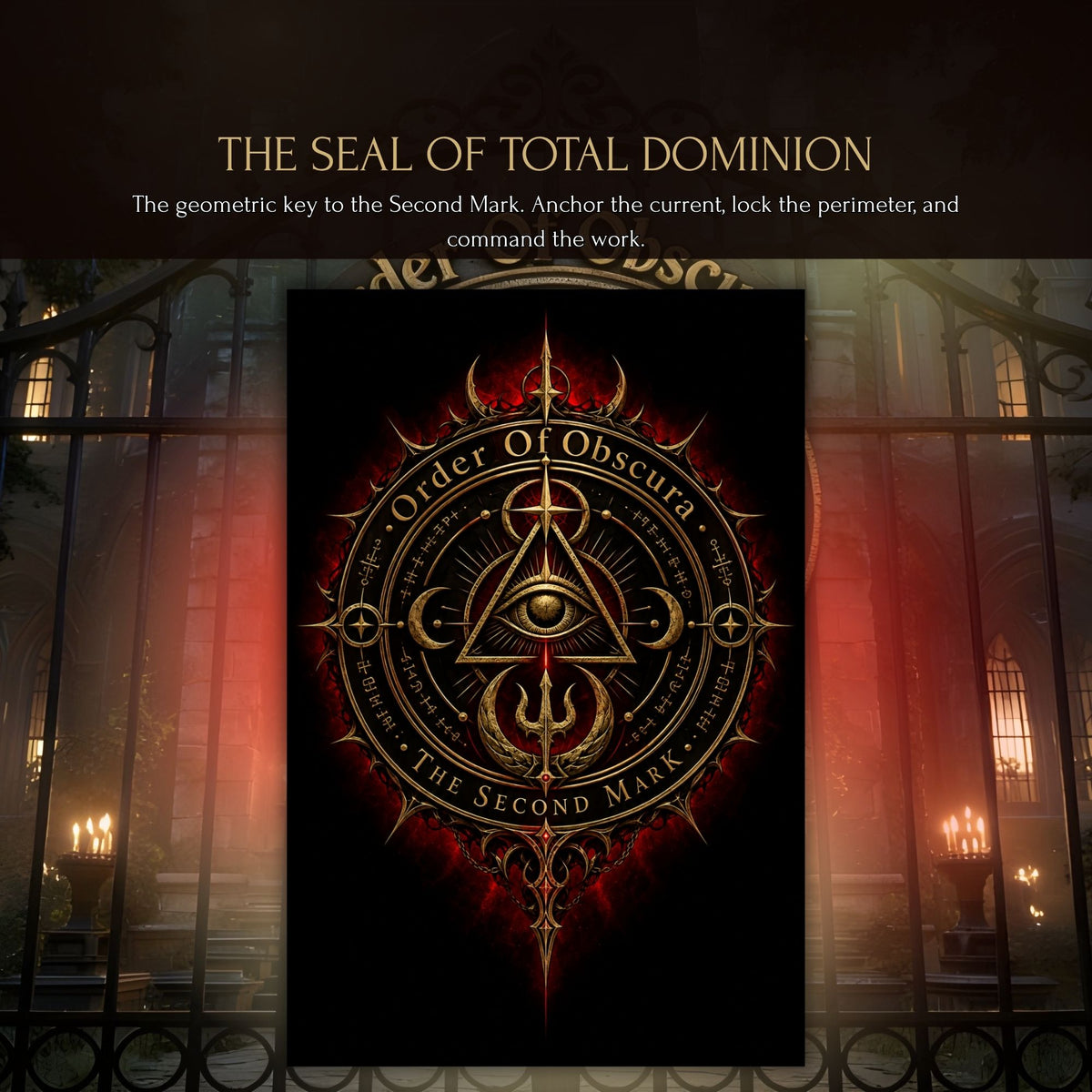 Seal of Total Dominion sigil for The Second Mark, designed for altar placement, ritual focus, occult power and ceremonial practice.