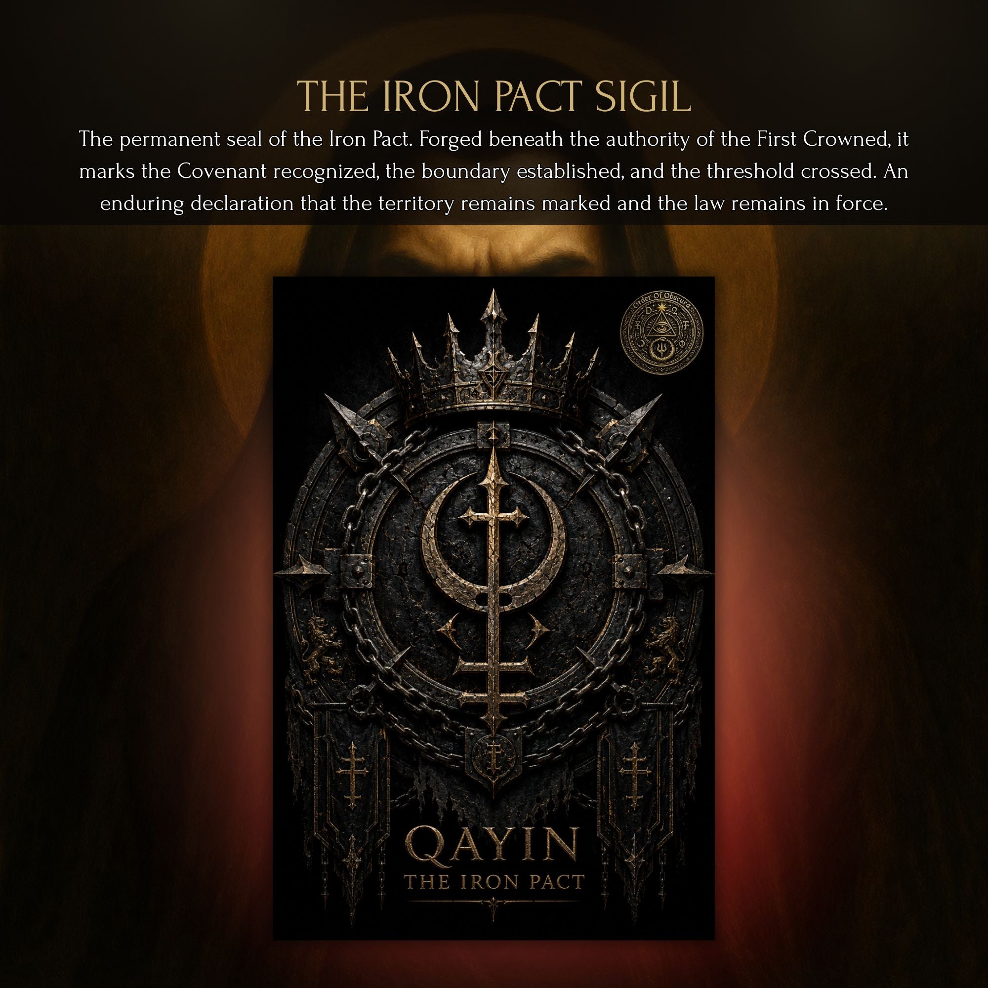 Qayin Sigil occult ritual by The Order of Obscura for Qayin demon pacts, Left Hand Path authority and demonic current work.