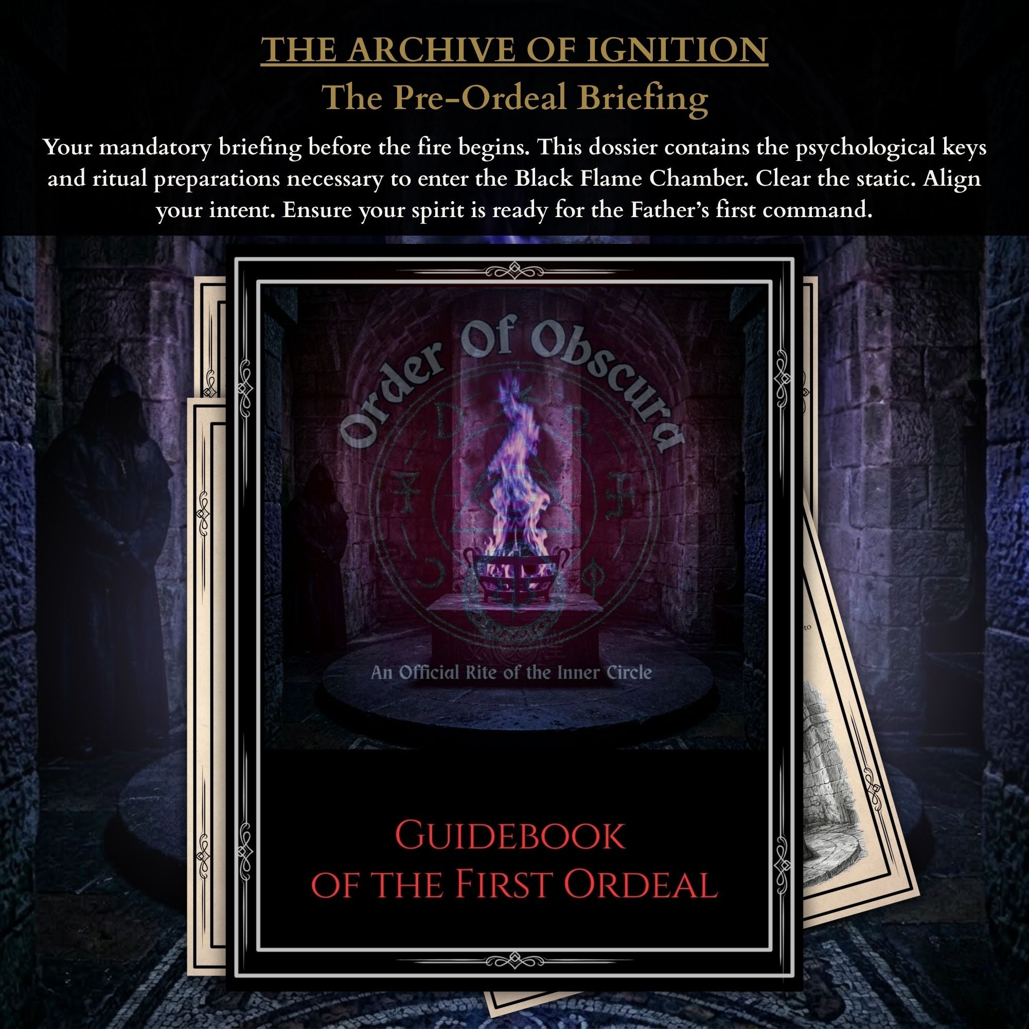 Elite Left Hand Path ritual architecture within the ancestral Black Flame Chamber.