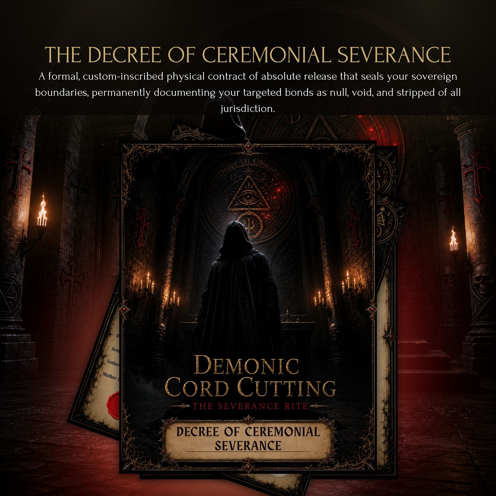 Unbinding spell and curse removal ceremony to cut negative connections, soul ties, and remove bad luck.