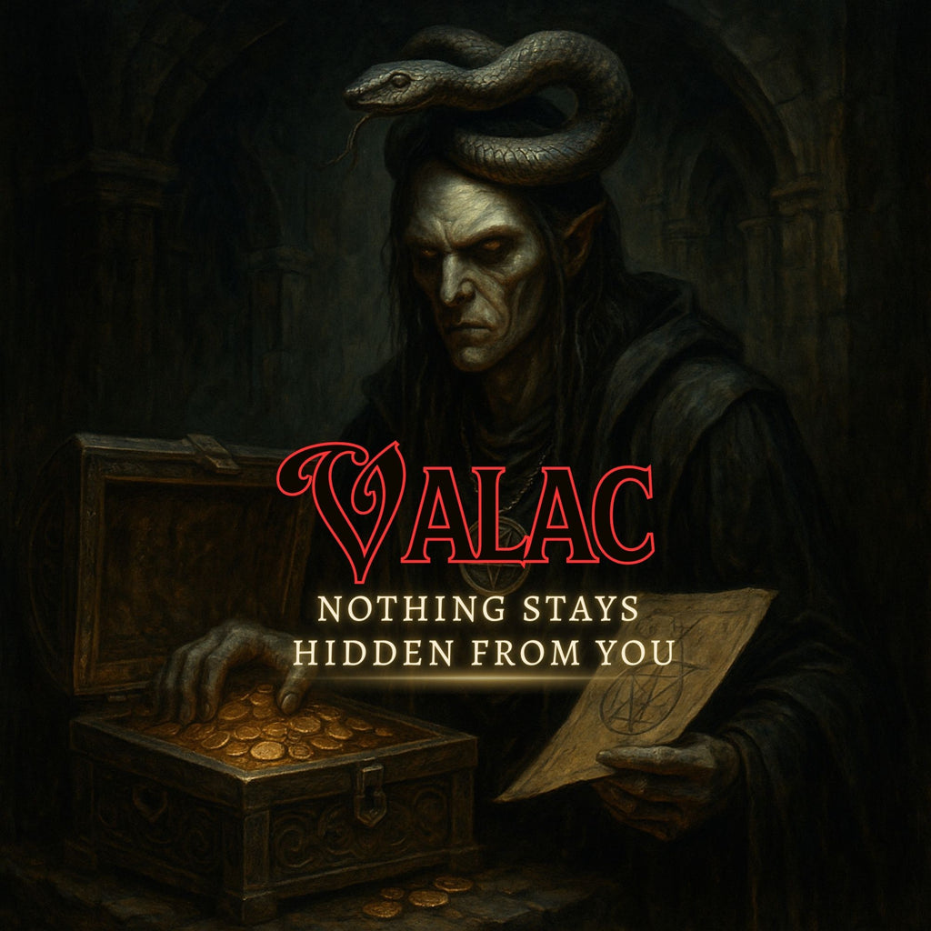 Valac Demon Attunement for hidden knowledge, strategic sight, masked perception, clandestine leverage, and one-move-ahead occult ritual work.