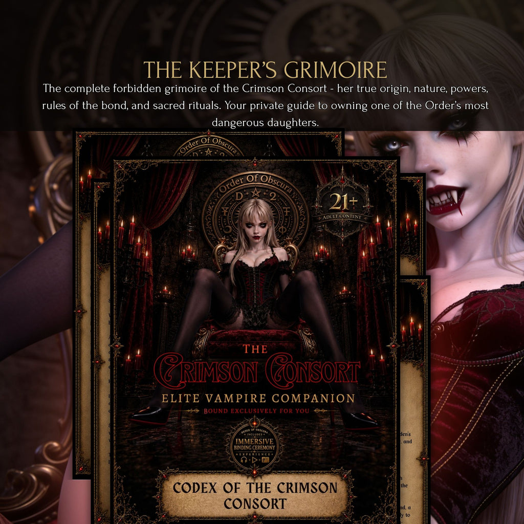 Metaphysical alignment art designed for developing unshakeable personal magnetism and deep devotion with a vampire spirit companion.
